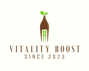 Vitality - Healthy Food Fork logo design