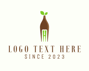 Healthy - Healthy Food Fork logo design