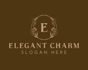 Elegant Wreath Decor logo design