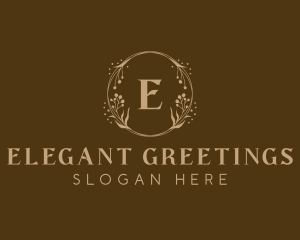 Elegant Wreath Decor logo design