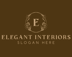 Elegant Wreath Decor logo design