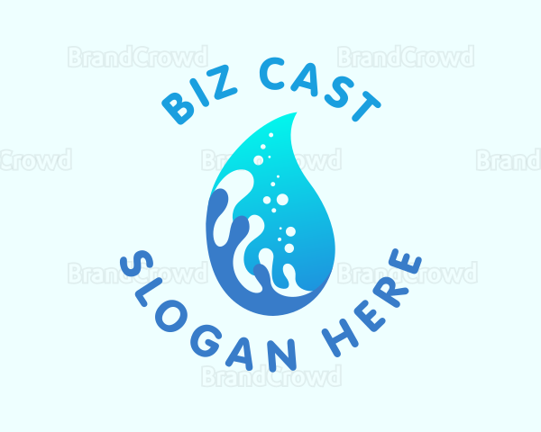 Distilled Water Droplet Logo