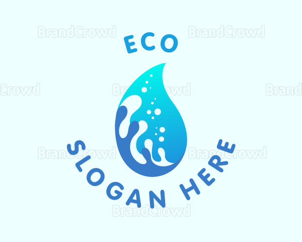 Distilled Water Droplet Logo