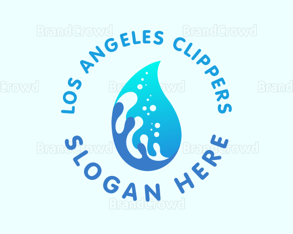 Distilled Water Droplet Logo