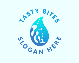 Distilled Water Droplet Logo