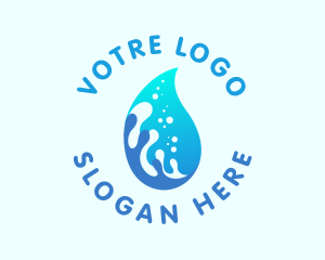 Distilled Water Droplet Logo