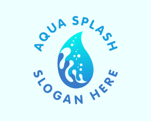 Distilled Water Droplet logo design
