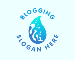 Drinking Water - Distilled Water Droplet logo design