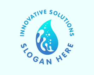 Sterilized - Distilled Water Droplet logo design