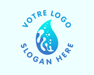 Water Reserve - Distilled Water Droplet logo design