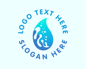 Water - Distilled Water Droplet logo design