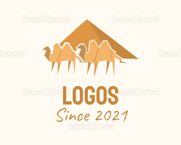 Desert Camel Origami Logo
