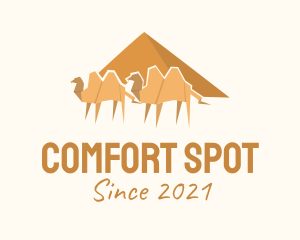 Desert Camel Origami  logo design