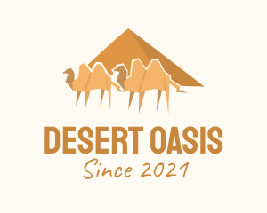 Camel - Desert Camel Origami logo design