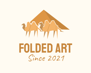 Desert Camel Origami  logo design