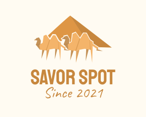 Desert Camel Origami  logo design