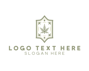 Weed Shop - Luxury Marijuana Leaf logo design