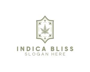 Indica - Luxury Marijuana Leaf logo design