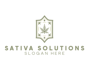 Luxury Marijuana Leaf logo design