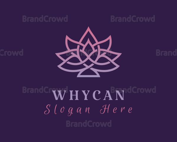 Gradient Lotus Yoga Logo