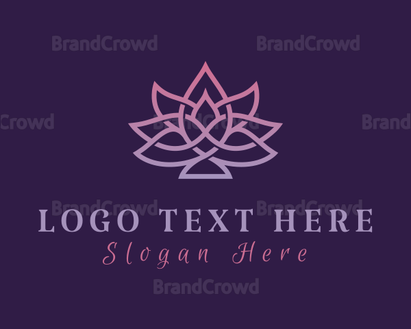 Gradient Lotus Yoga Logo