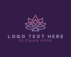 Fitness - Gradient Lotus Yoga logo design