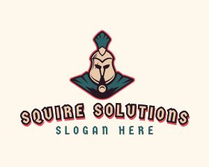 Squire - Spartan Soldier Warrior logo design