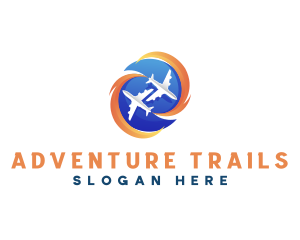Airplane Travel Tourism logo design