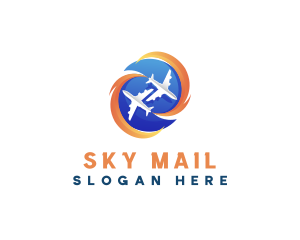 Airplane Travel Tourism logo design