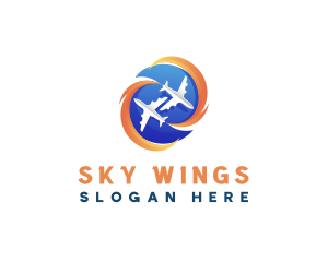 Airplane Travel Tourism logo design