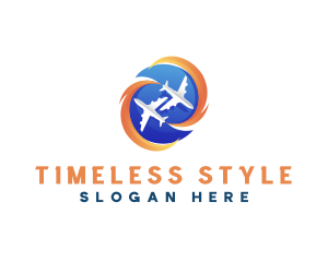 Airplane Travel Tourism logo design