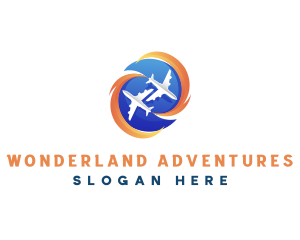 Airplane Travel Tourism logo design