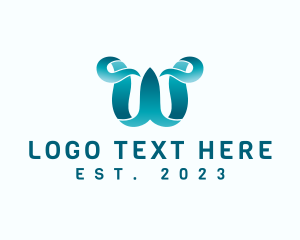 Organization - Ribbon Marketing Letter W logo design