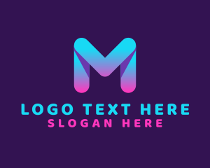 Financial - Media Company Letter M logo design
