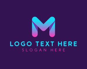 App - Media Company Letter M logo design