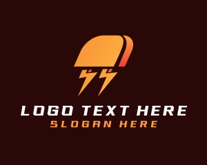Voltage - Lightning Plug Electricity logo design