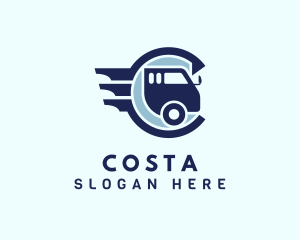 Freight Vehicle Letter C logo design