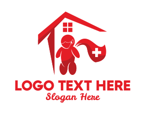 Red - Home Quarantine Hero logo design