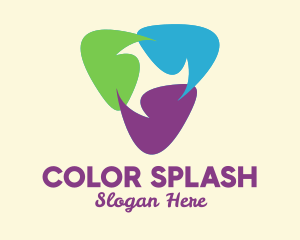 Colorful Guitar Pick  logo design