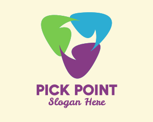 Pick - Colorful Guitar Pick logo design