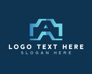 Financial - Modern Brand Letter A logo design