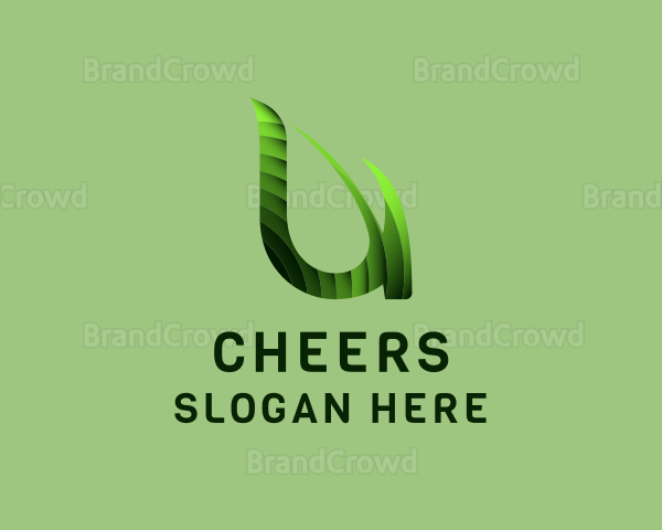 Leaf Letter U Logo