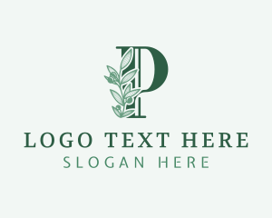 Leafy - Green Olives Letter P logo design