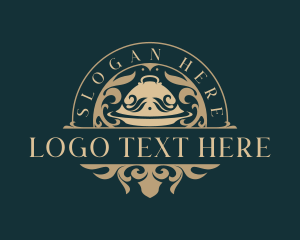 Online Reservation - Luxury Gourmet Cloche logo design