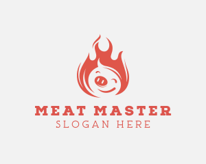 Fire Grill Pork Barbecue logo design