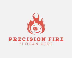 Fire Grill Pork Barbecue logo design