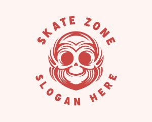 Skate - Skate Skull Tattoo logo design