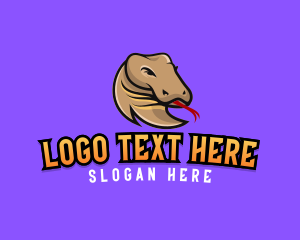 Komodo - Wildlife Snake Reptile logo design