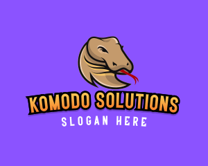 Komodo - Wildlife Snake Reptile logo design