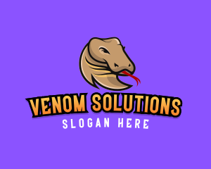 Venom - Wildlife Snake Reptile logo design